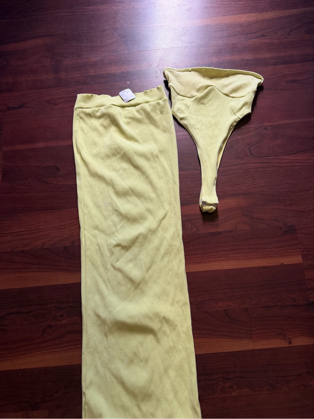 Fashion Nova Lemon Yellow Tube Skirt & bodysuit